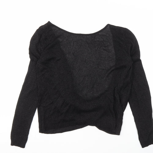 OBJECT Women's Black Wool Pullover Jumper XL