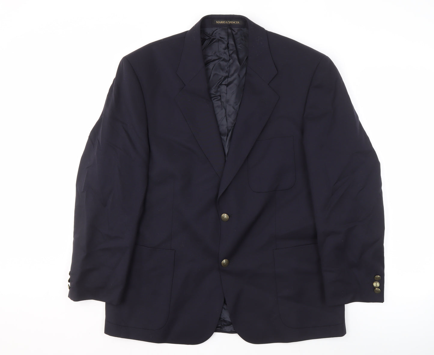 Marks and Spencer Men's Blue Wool Blazer 40S
