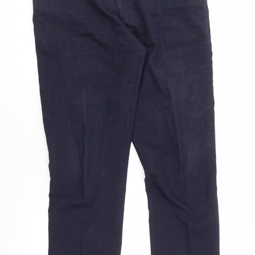 Next Men's Blue Polyester Trousers, Size 34
