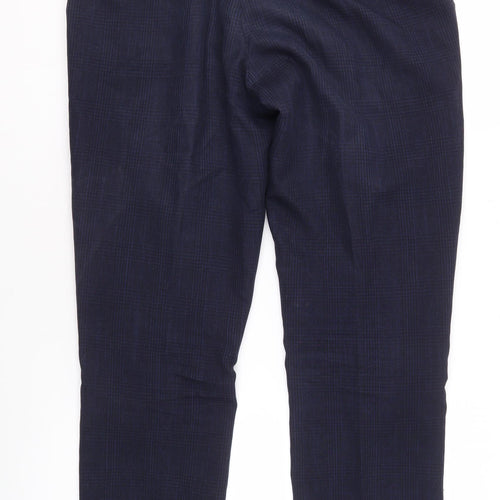 Next Men's Blue Polyester Trousers, Size 34