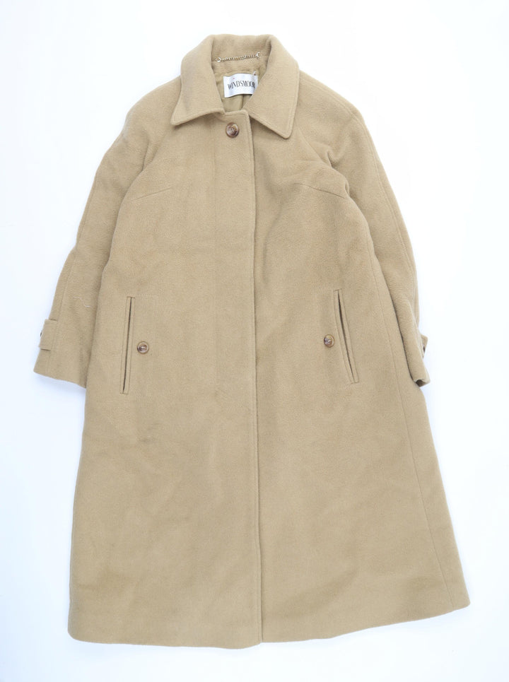 Windsmoor Women's Beige Long Wool Overcoat Size 10