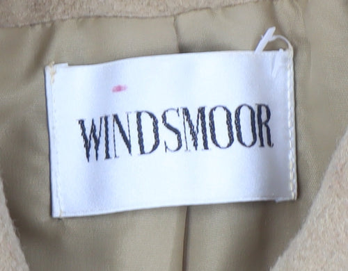 Windsmoor Women's Beige Long Wool Overcoat Size 10