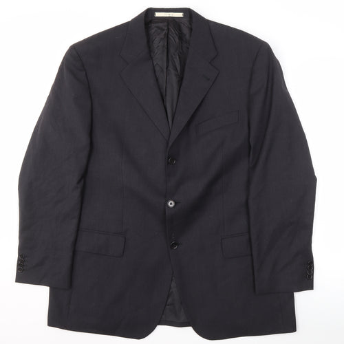Féraud Men's Black Wool Blazer Jacket Size UK 48