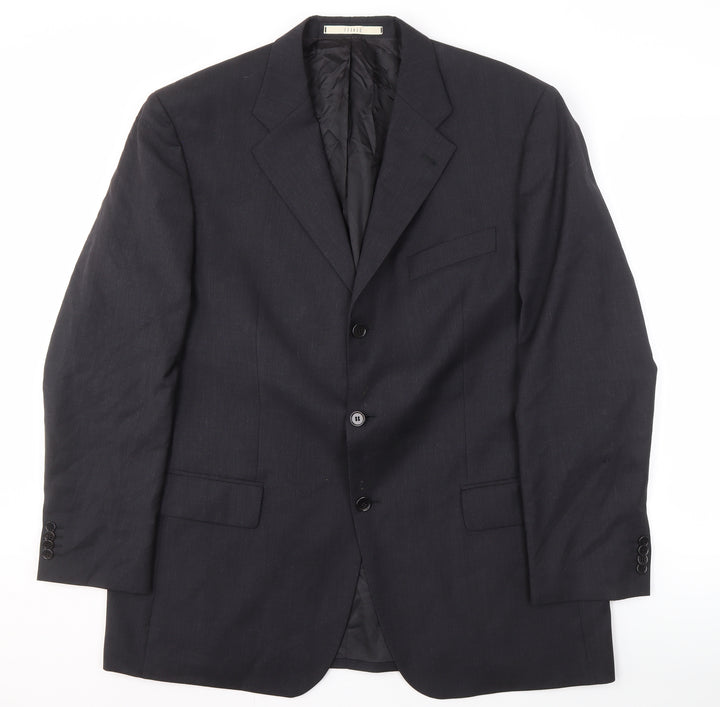 Féraud Men's Black Wool Blazer Jacket Size UK 48