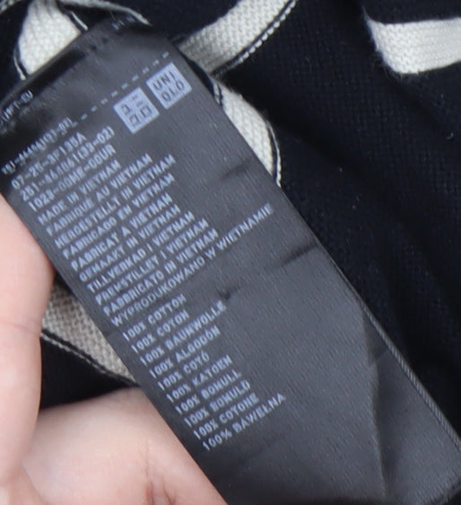 Uniqlo Women's Striped Pullover Jumper, Black, S