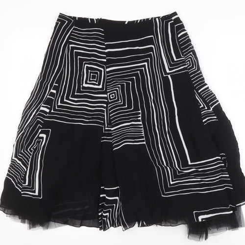 Michel Ambers Women's Black Geometric Skirt Size 10