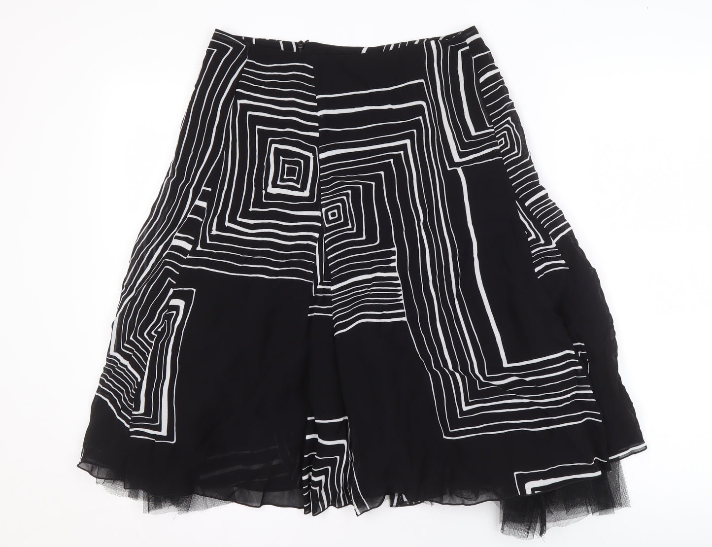 Michel Ambers Women's Black Geometric Skirt Size 10