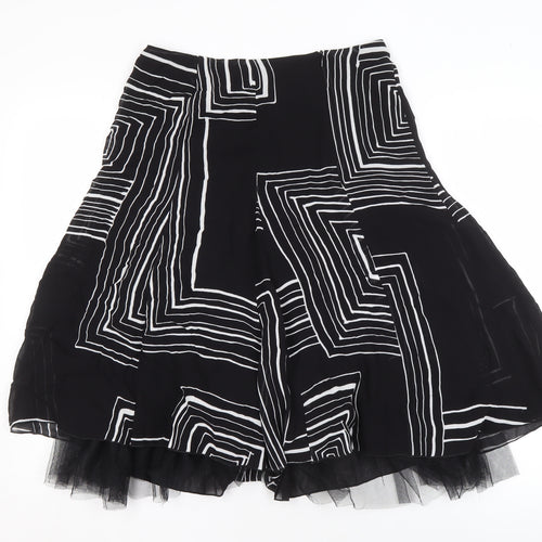 Michel Ambers Women's Black Geometric Skirt Size 10