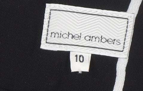 Michel Ambers Women's Black Geometric Skirt Size 10