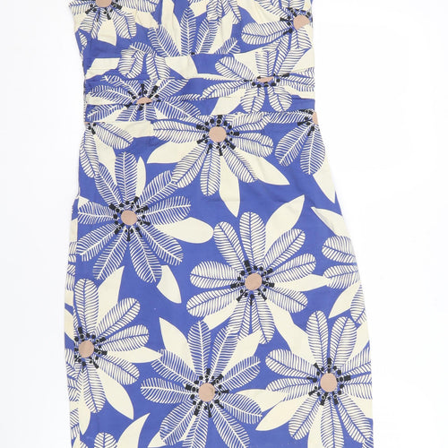Nougat London Women's Blue Floral Sleeveless Dress, Size 1