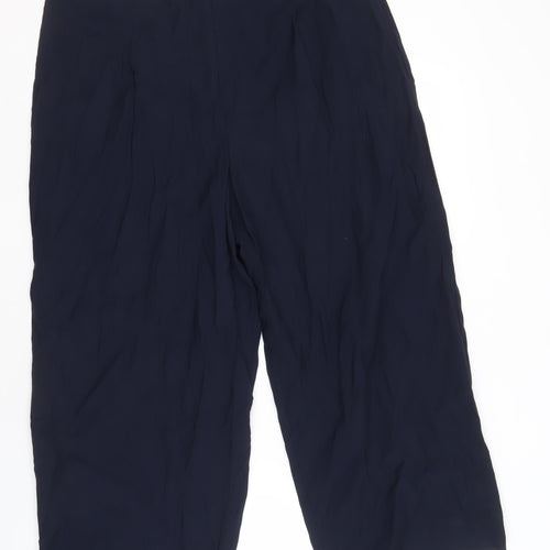 Next Women's Blue Wide-Leg Trousers Size 16