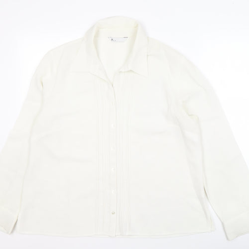 BHS Women's White Button-Up Shirt Size 20