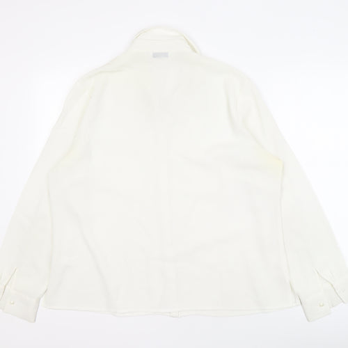 BHS Women's White Button-Up Shirt Size 20
