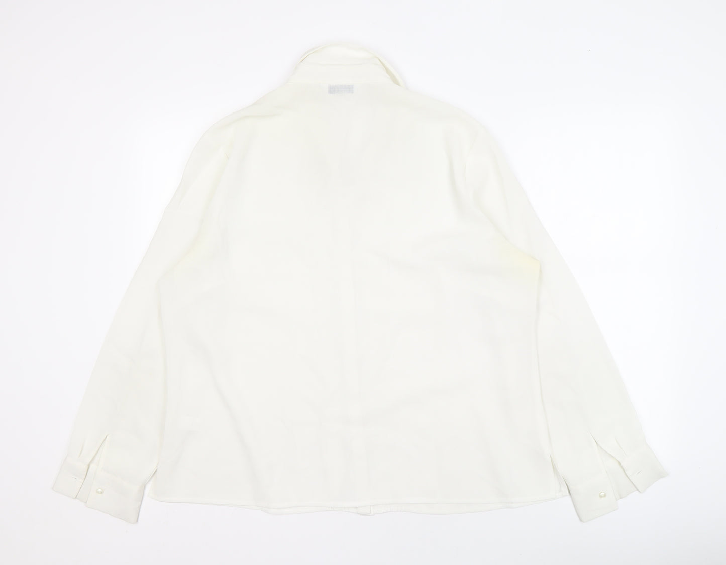BHS Women's White Button-Up Shirt Size 20