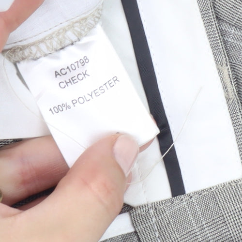 Cotton Traders Men's Grey Check Trousers 34