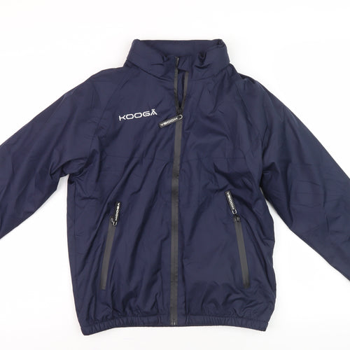 Kooga Boys Blue Basic Jacket - Rugby Full Zip Casual Wear