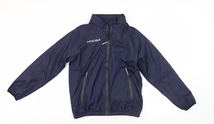 Kooga Boys Blue Basic Jacket - Rugby Full Zip Casual Wear