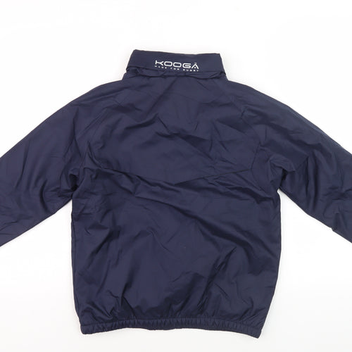 Kooga Boys Blue Basic Jacket - Rugby Full Zip Casual Wear