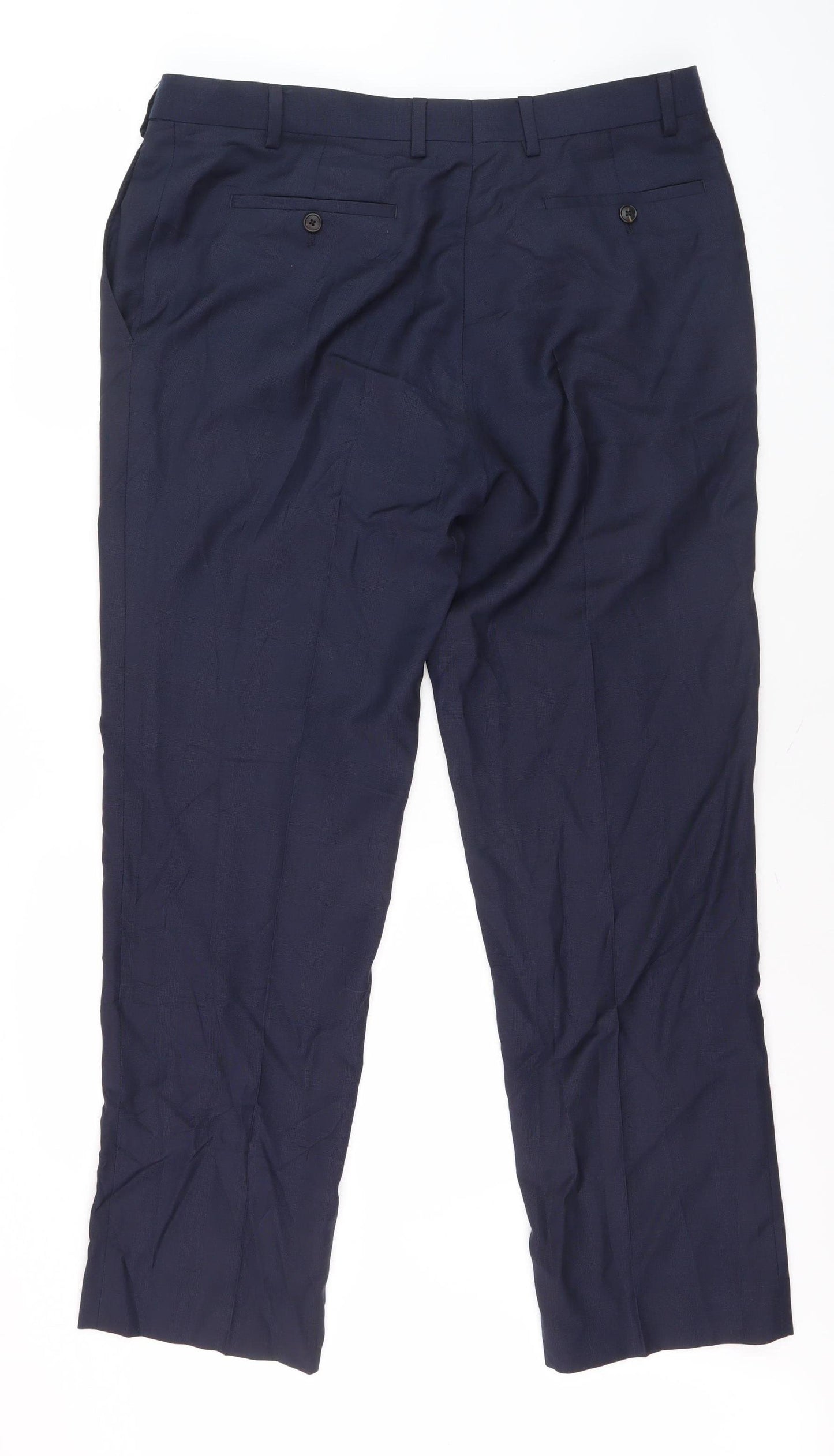 Austin Reed Men's Blue Wool Dress Pants 36S