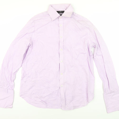 Jeff Banks Men's Purple Long Sleeve Shirt Size 17 Regular