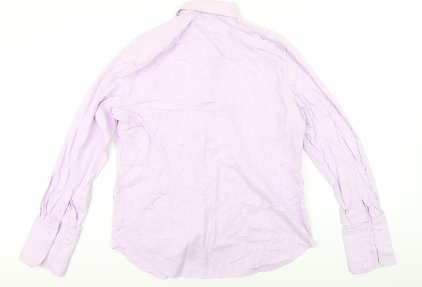 Jeff Banks Men's Purple Long Sleeve Shirt Size 17 Regular