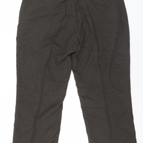 Cotton Traders Men's Black Trousers, Size 34, Regular Fit