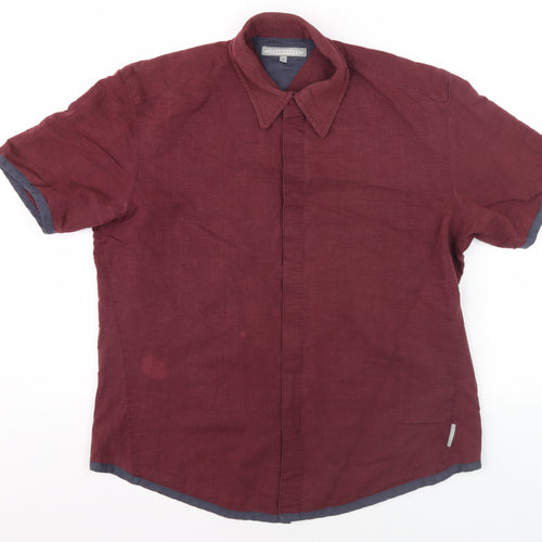 Urban Stone Men's Red Short Sleeve Shirt