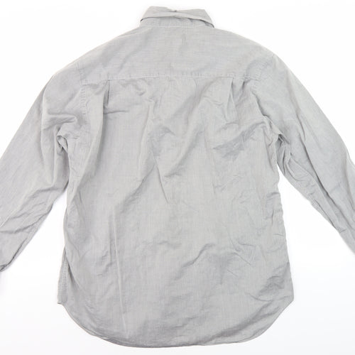 Giorgio Armani Men's Grey Long Sleeve Shirt, Size 16