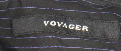 Voyager Men's Black XL Striped Button-Up Shirt