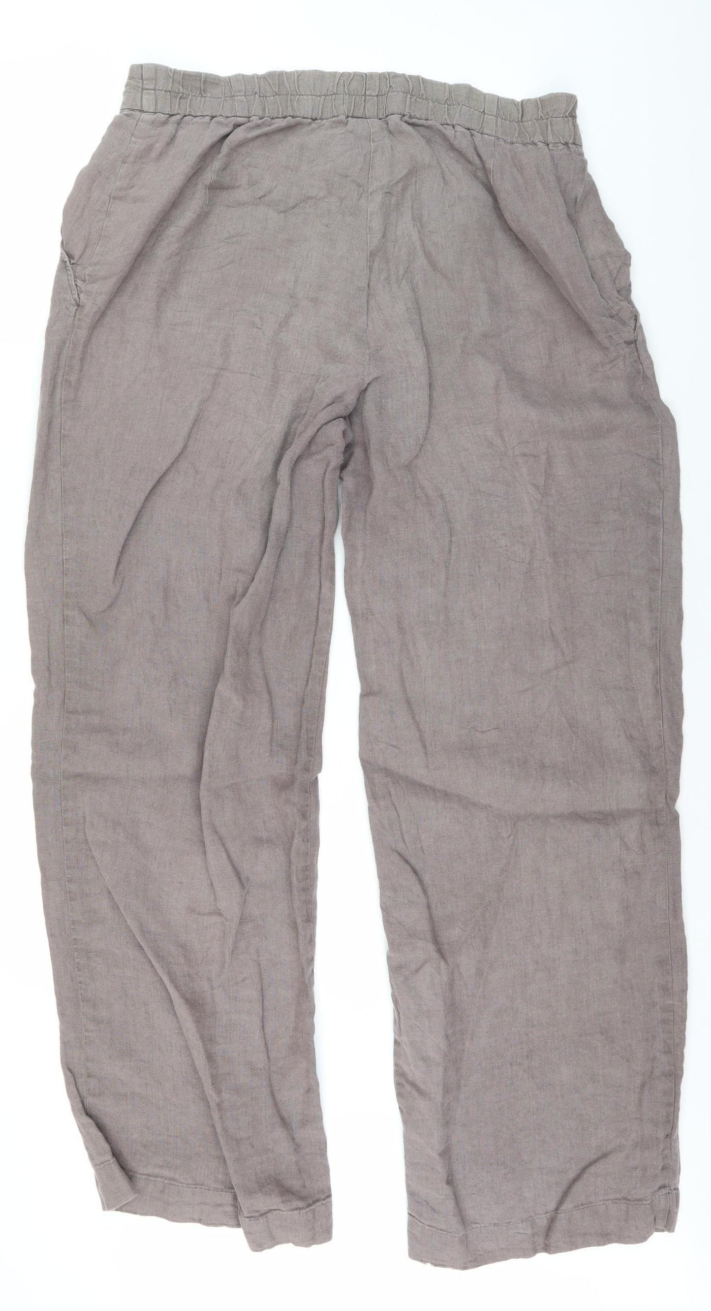 OSKA Women's Trousers, Size 16, Relaxed Fit, Linen