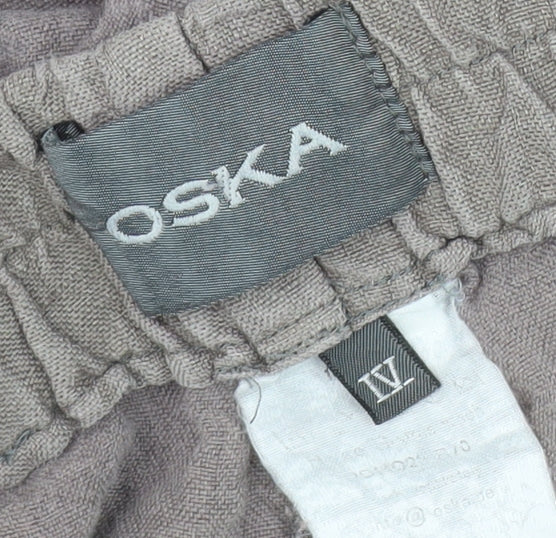 OSKA Women's Trousers, Size 16, Relaxed Fit, Linen