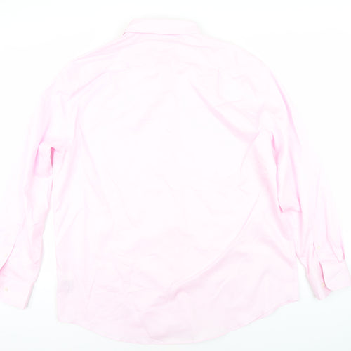 Marks and Spencer Men's Pink Regular Fit Shirt, Size 17