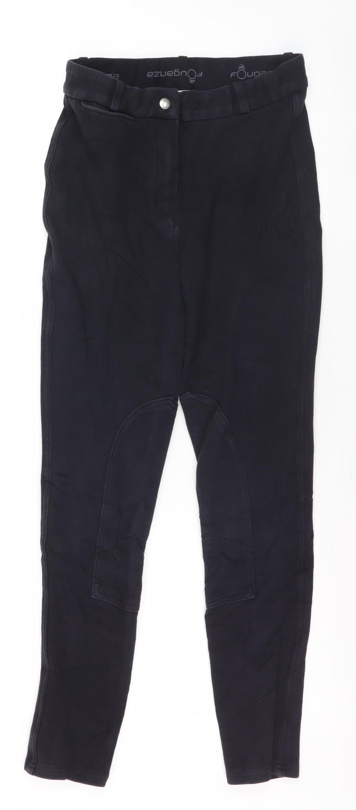 Decathlon Girls' Black Equestrian Leggings, Size 8, Riding Wear