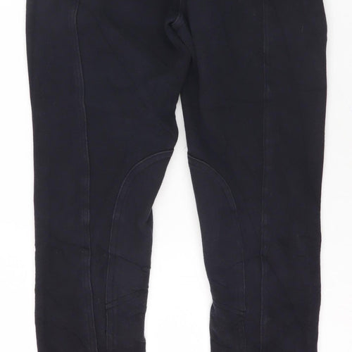 Decathlon Girls' Black Equestrian Leggings, Size 8, Riding Wear