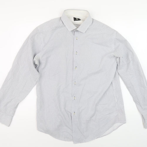 STEEL & JELLY Men's XL White Check Shirt