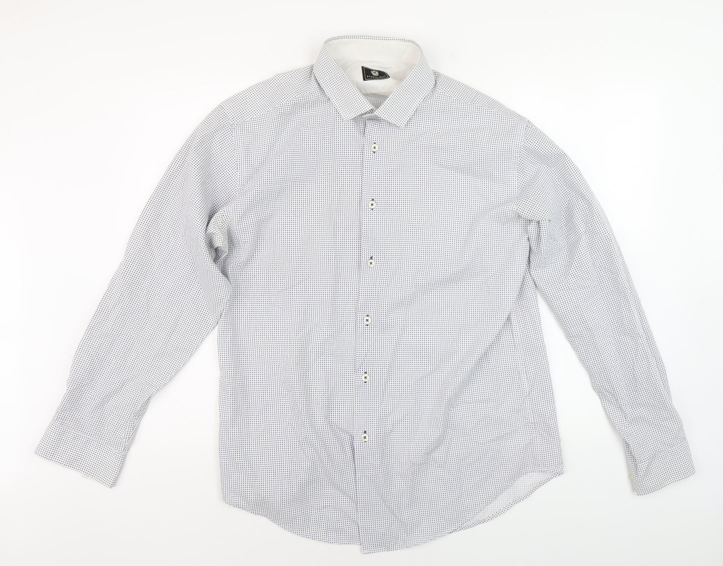 STEEL & JELLY Men's XL White Check Shirt