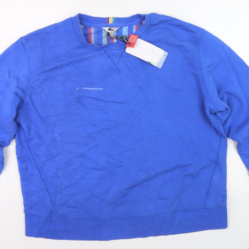 Joules Men's Blue Cotton Pullover Jumper, L, New With Tags