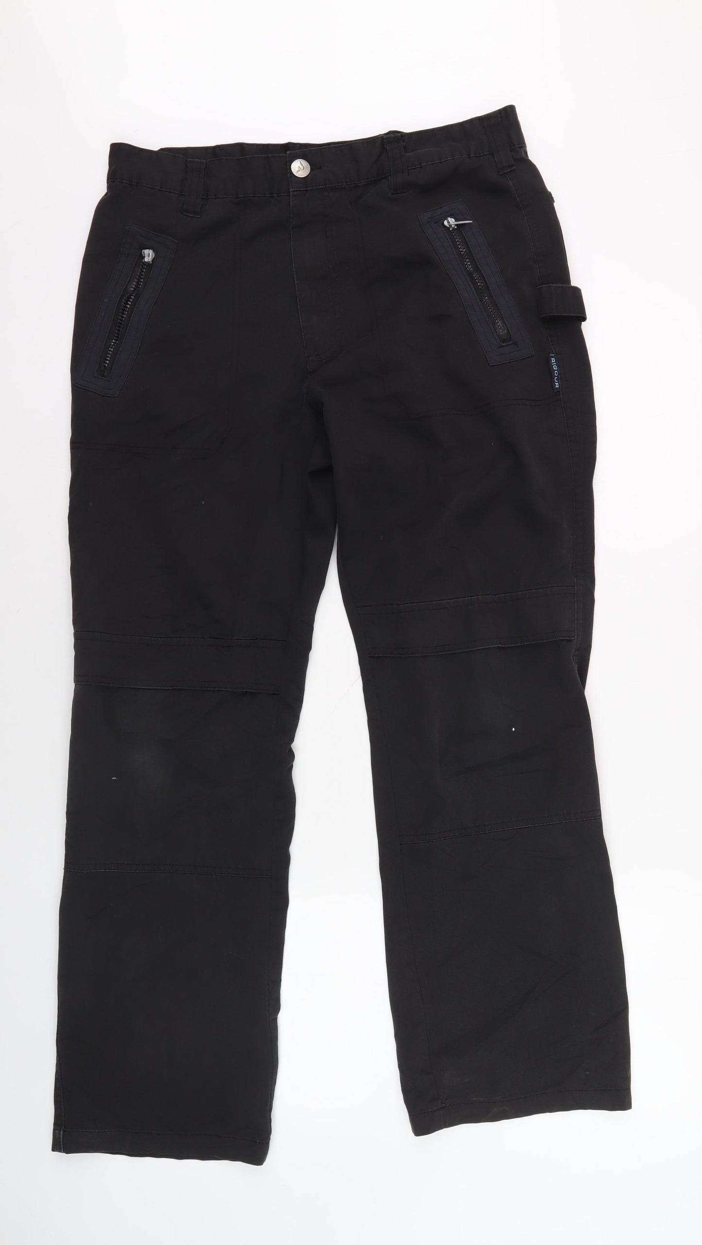 Rigour Men's Black Straight Jeans Size L