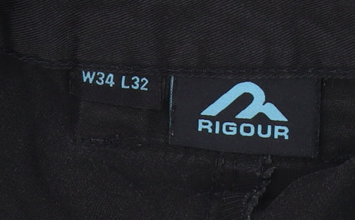 Rigour Men's Black Straight Jeans Size L