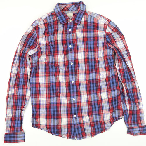 Gap Men's Multicoloured Check Button-Up Shirt M