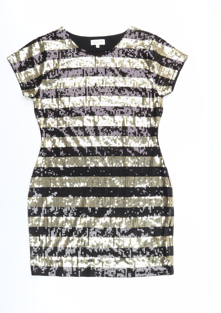 Apricot Women's Multicoloured Sequin Bodycon Dress Size 14