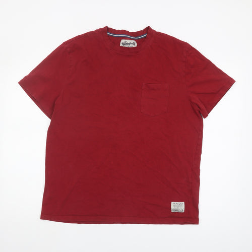 The Stronghold Men's Red XL Cotton Short Sleeve T-Shirt