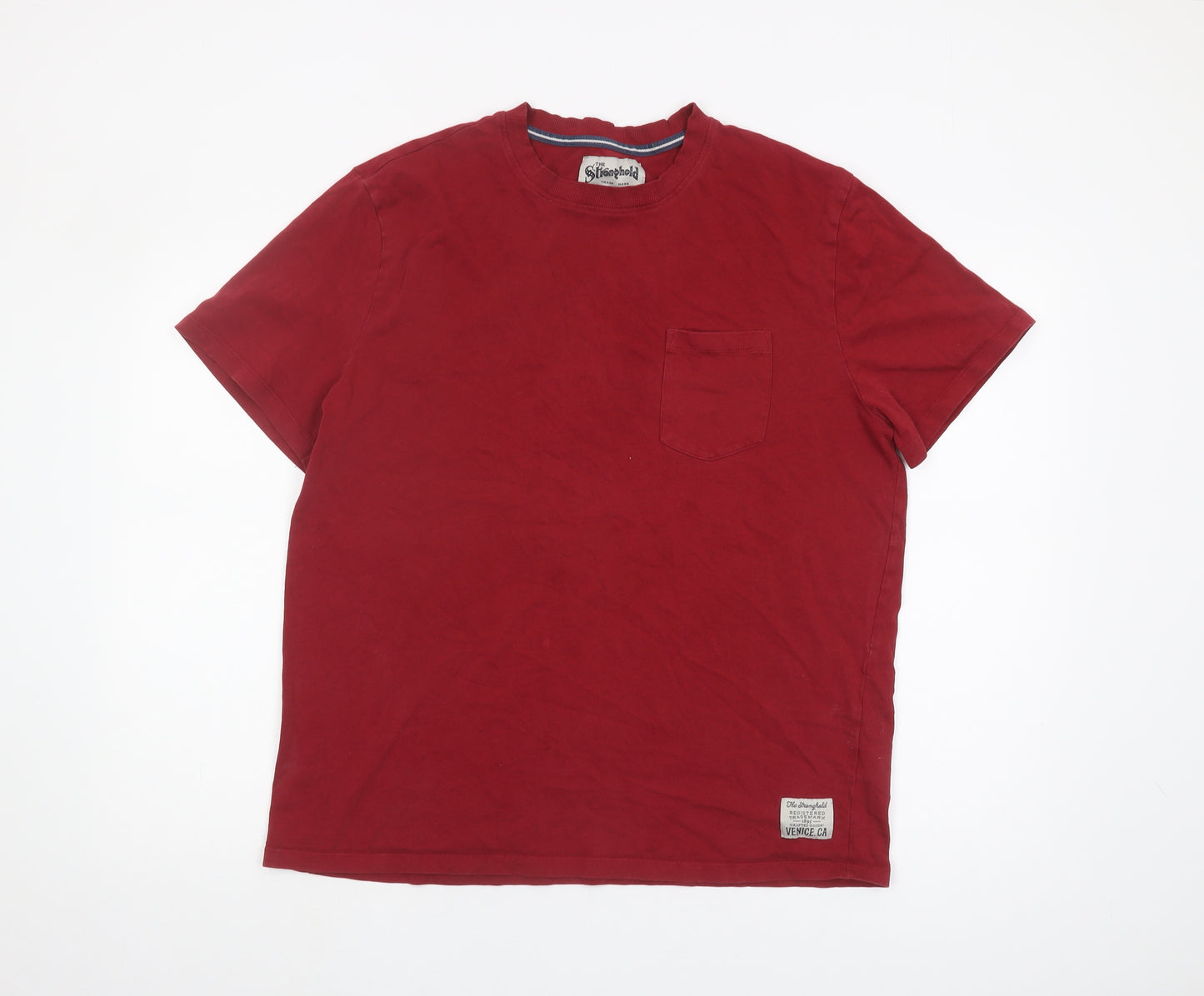 The Stronghold Men's Red XL Cotton Short Sleeve T-Shirt