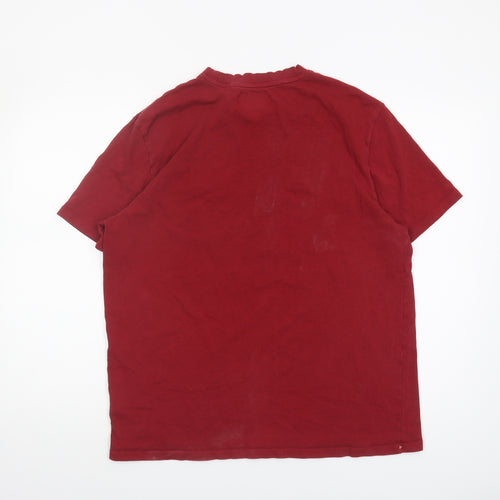 The Stronghold Men's Red XL Cotton Short Sleeve T-Shirt