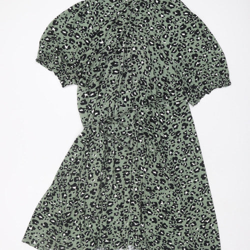 Marks and Spencer Women’s Green Animal Print Wrap Dress