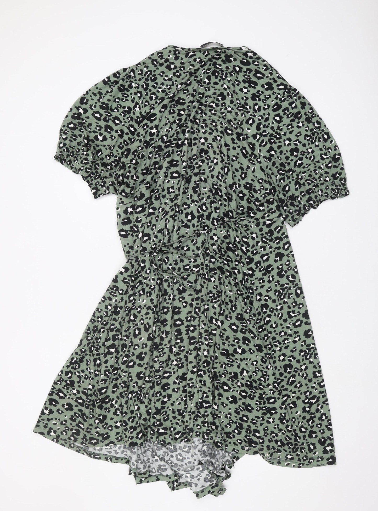 Marks and Spencer Women’s Green Animal Print Wrap Dress