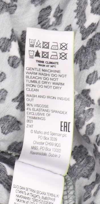 Marks and Spencer Women’s Green Animal Print Wrap Dress