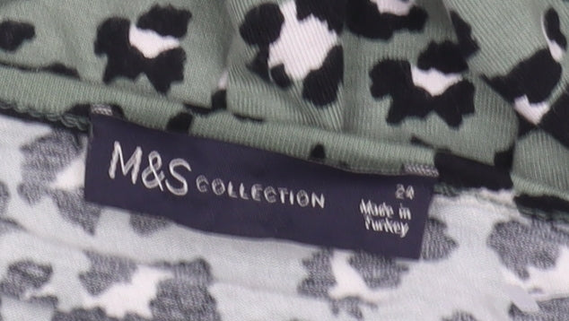 Marks and Spencer Women’s Green Animal Print Wrap Dress