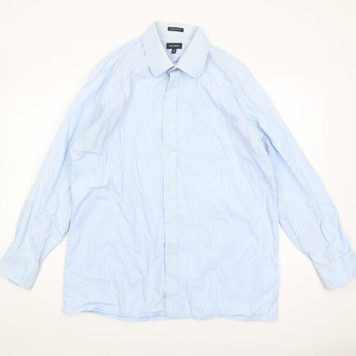 Park Avenue Men's Blue Striped Long Sleeve Shirt