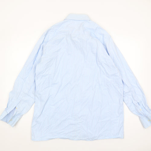 Park Avenue Men's Blue Striped Long Sleeve Shirt